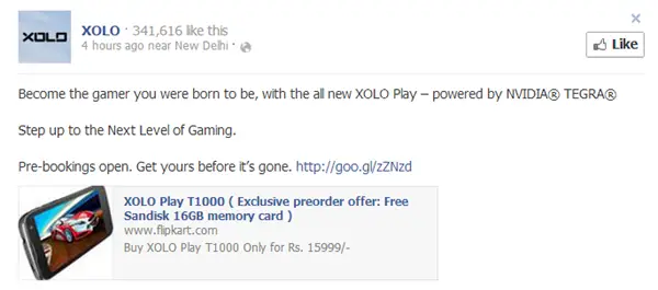 XOLO Play T1000 with NVIDIA Tegra 3 Processor now Available for Preorder at Rs  15 999 - 67