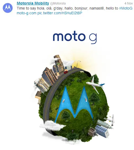 Moto G teased for India Arrival on November 13 - 1