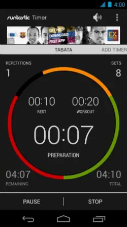 runtastic timer