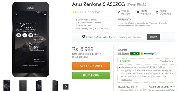 Asus Zenfone 5 Lite now Available in India for 8 999 INR - 1