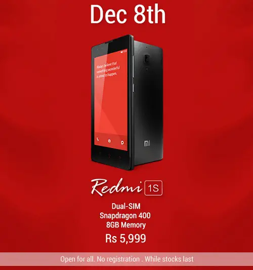 Xiaomi Redmi 1S to Go on Sale in India on December 8  No Registration Required - 98