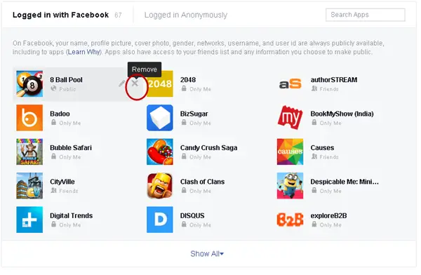 Get rid of Applications on Facebook Which Post On Your Behalf - 42