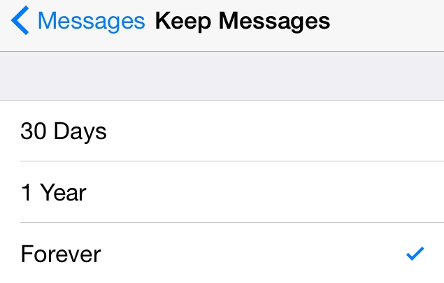 iphone messages autodelete