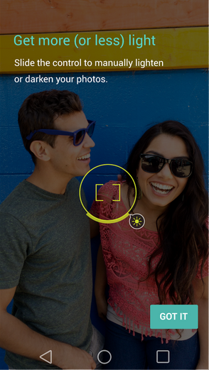 Motorola Camera App with Manual Exposure Control