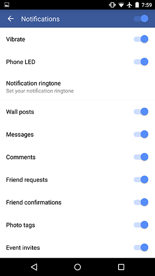 Facebook App Notifications