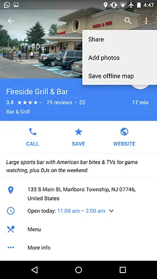 Google Maps Save