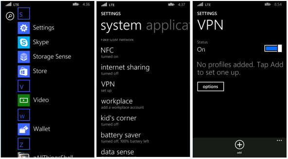 Windows Phone VPN