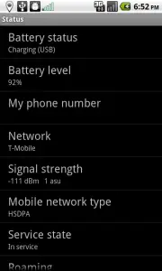 Android Signal strength