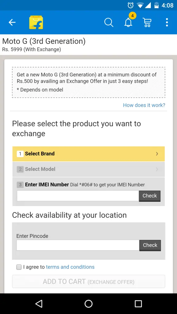 Moto G 3rd Generation Exchange Offer