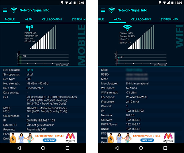 Network Signal Info