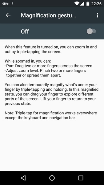 Android Magnification gestures