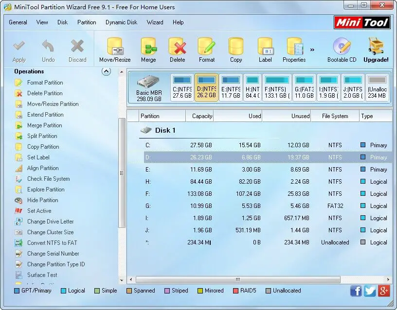 Minitool Home Partition