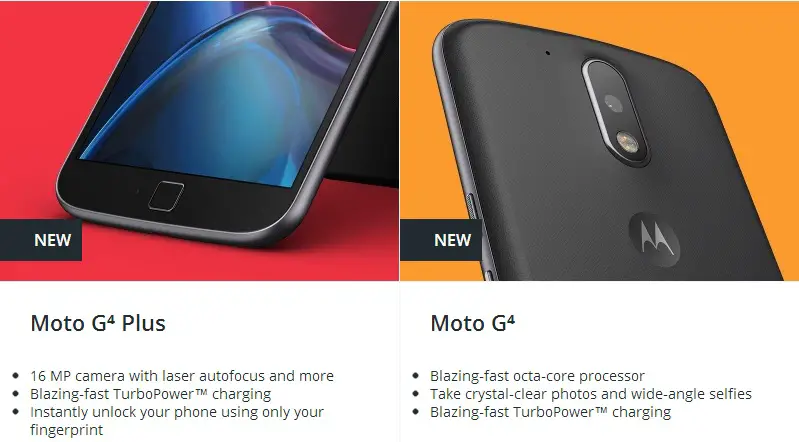 Moto G4 vs Moto G4 Plus