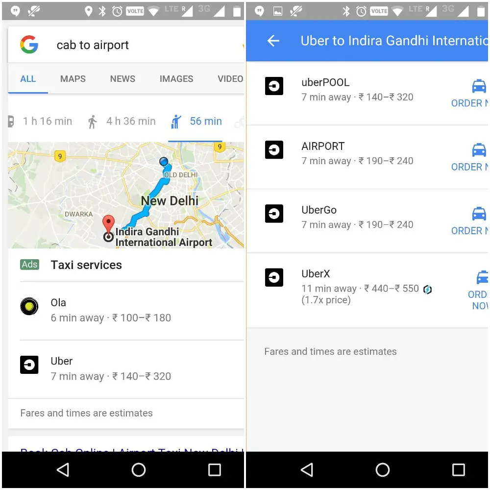 Cab booking made more easy  Credit to Google - 87