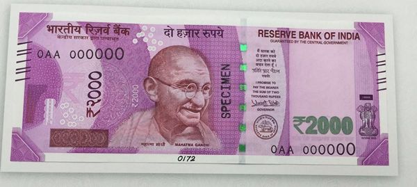 2000 INR Note