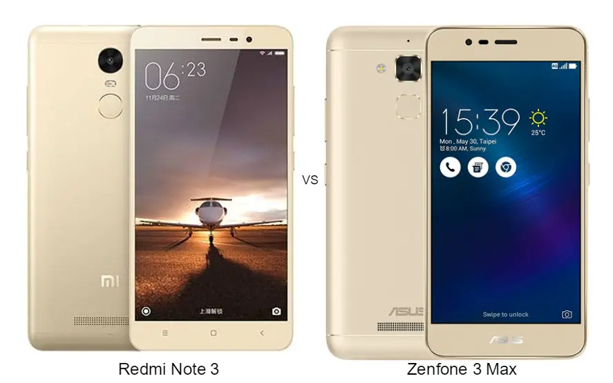 Xiaomi Redmi Note 3 vs Asus Zenfone 3 Max