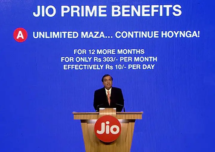 Reliance Jio Prime membership
