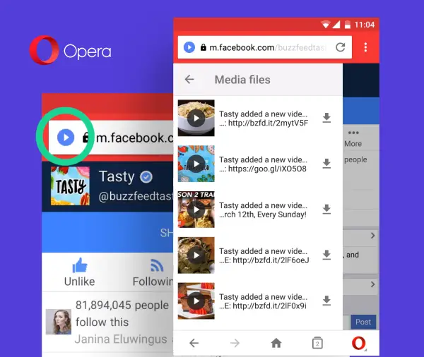 Opera Mini Gets Faster Download Access Live Facebook Notification Bar