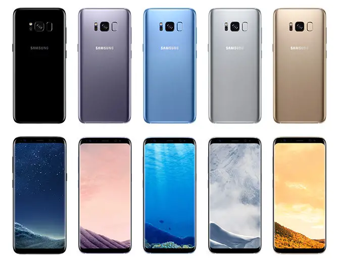 Samsung Galaxy S8, S8 Plus colors