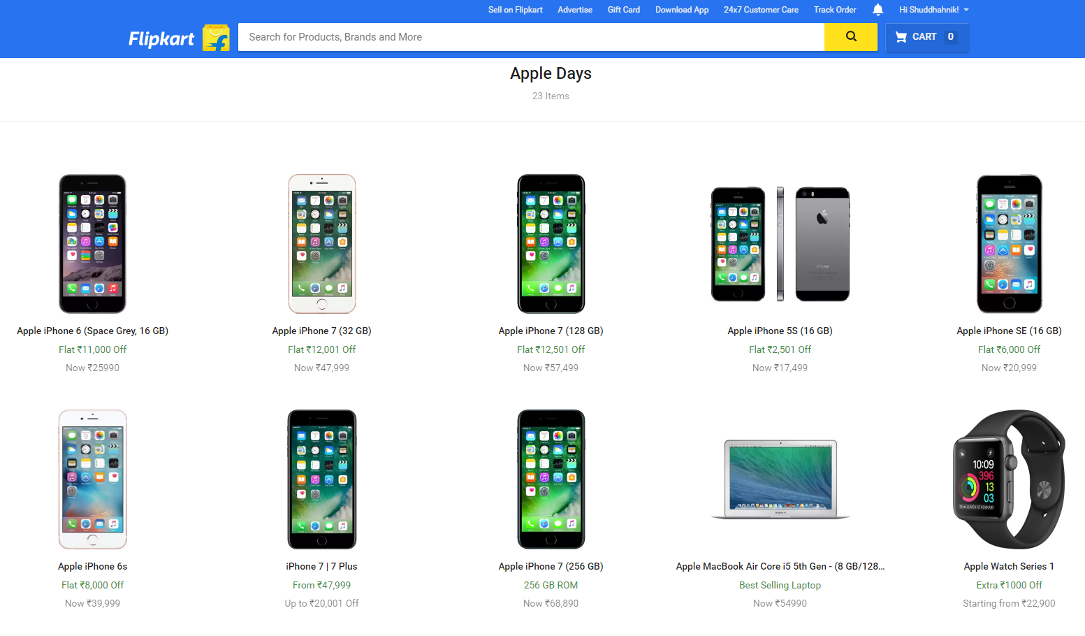 Flipkart Apple Days Sale