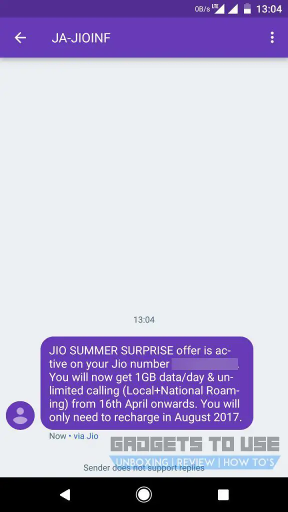 Jio Summer Surprise Offer