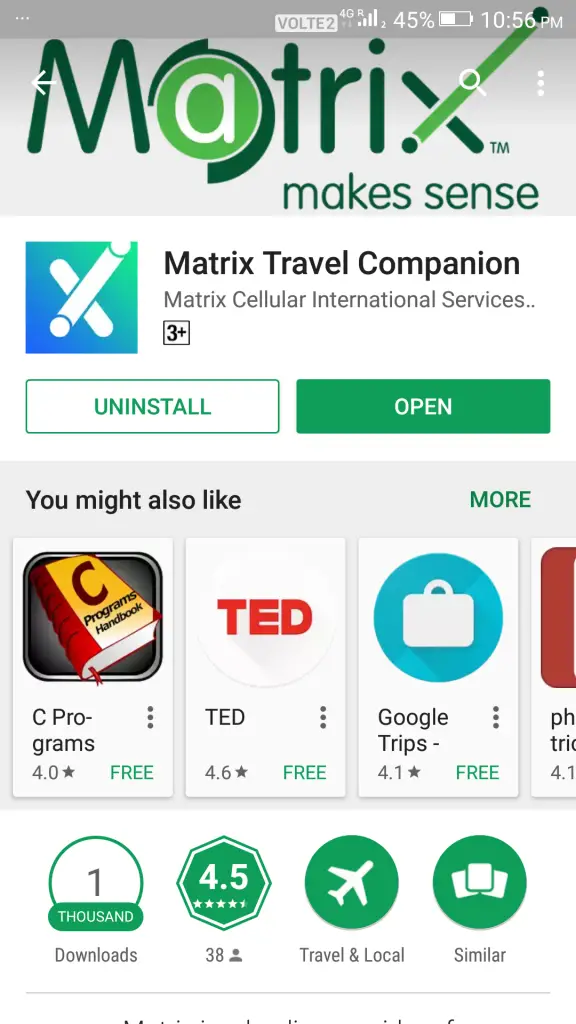 Matrix Travel Companion App