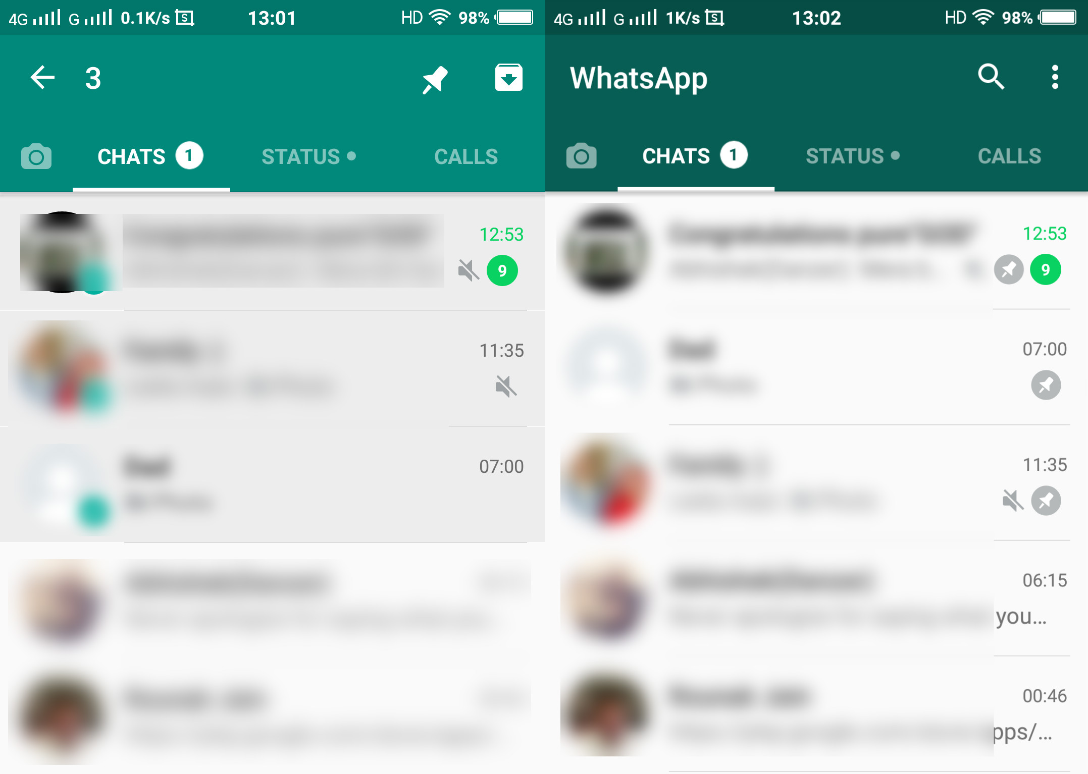 WhatsApp Chat Pin