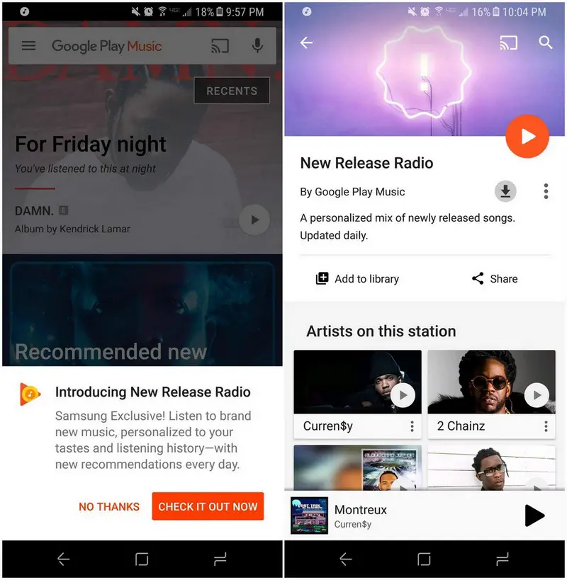 Google Play Music Samsung Exclusive