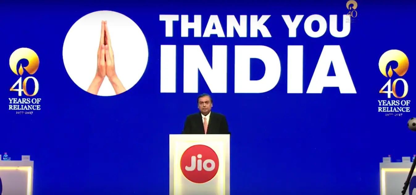 Jio says thank you India- Reliance AGM