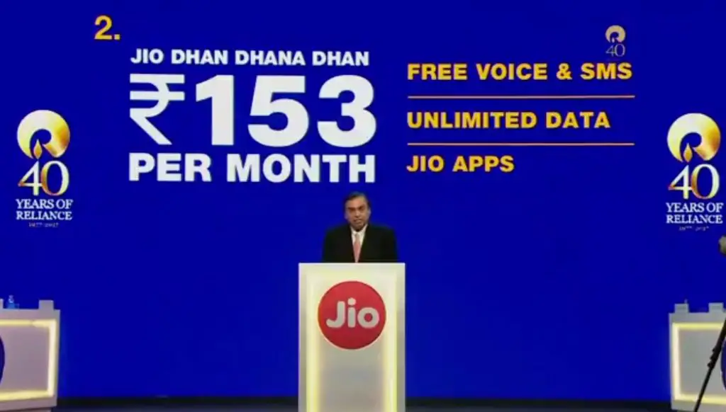 JioPhone Rs 153 plan