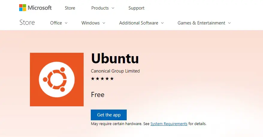 Ubuntu Windows Store