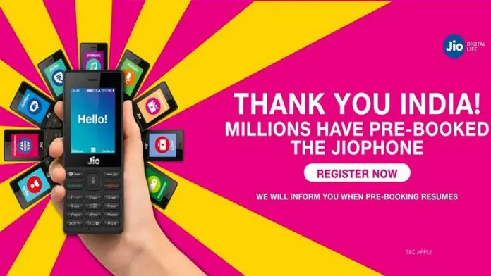 JioPhone prebooking JioPhone prebooking