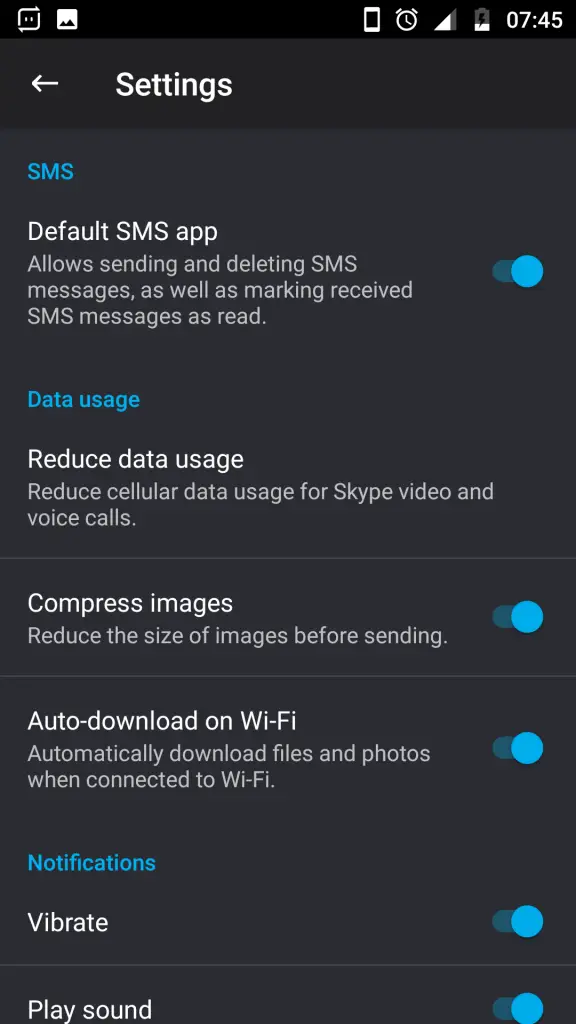 SMS Insights on Skype Lite