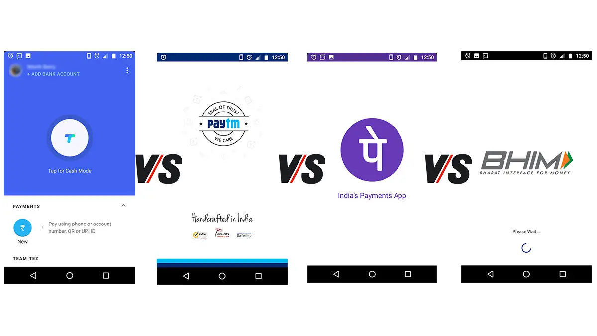 Google Tez vs. Paytm vs. PhonePe vs. BHIM featured image