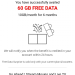My Airtel free data claimed