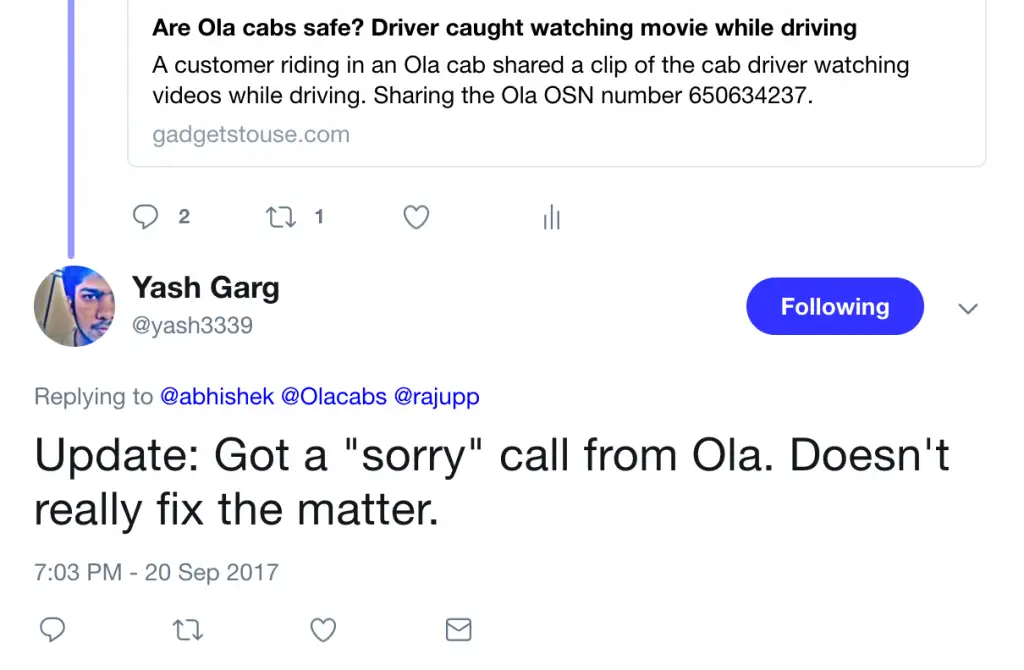 Ola cab