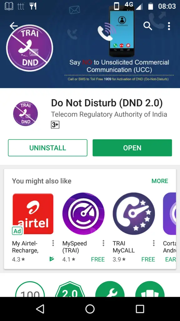 `TRAI DND app