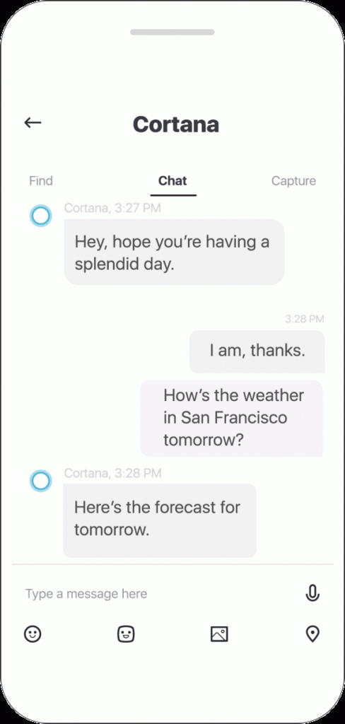 Cortana on Skype- Contact