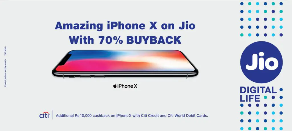 Reliance Jio iPhone X offer