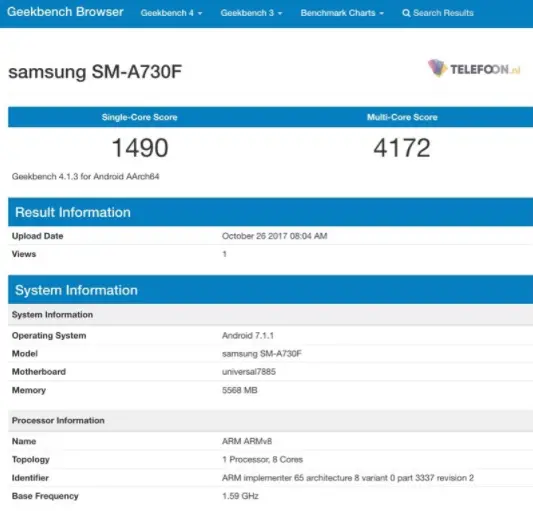 Samsung Galaxy A7  2018  spotted on Geekbench  specifications revealed - 30