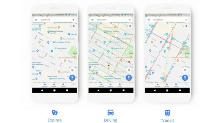 Google Maps new design