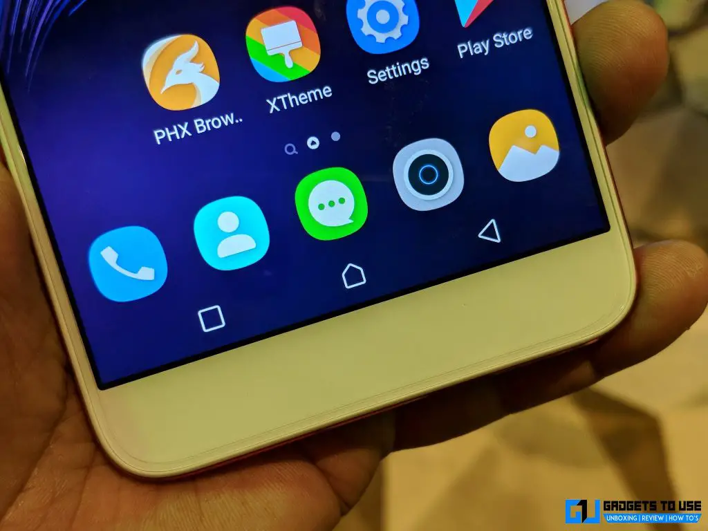 Infinix Zero 5 nav buttons