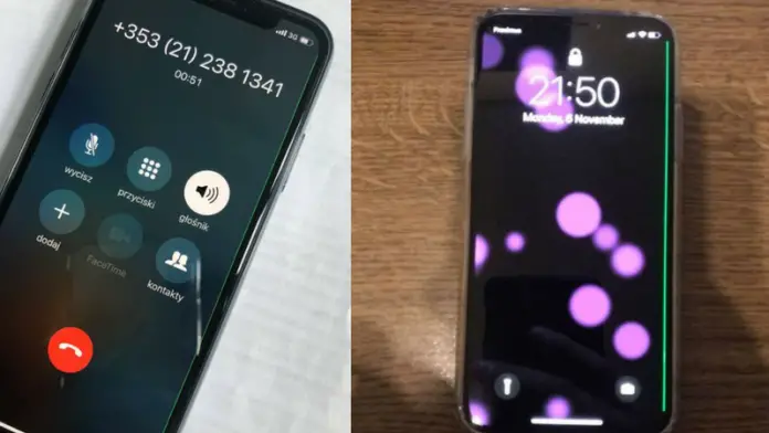 iPhone X Green line iPhone X Green line