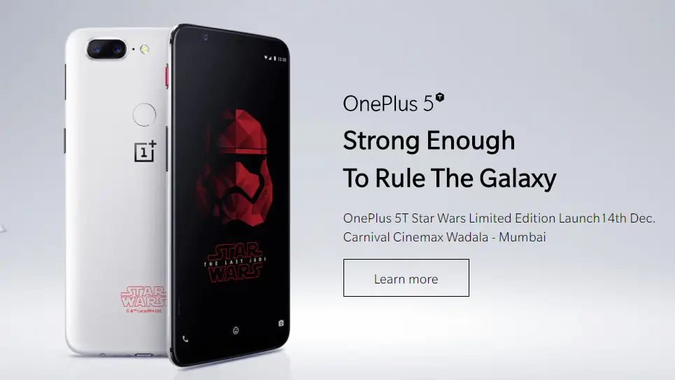 Oneplus 5t star wars edition sale date