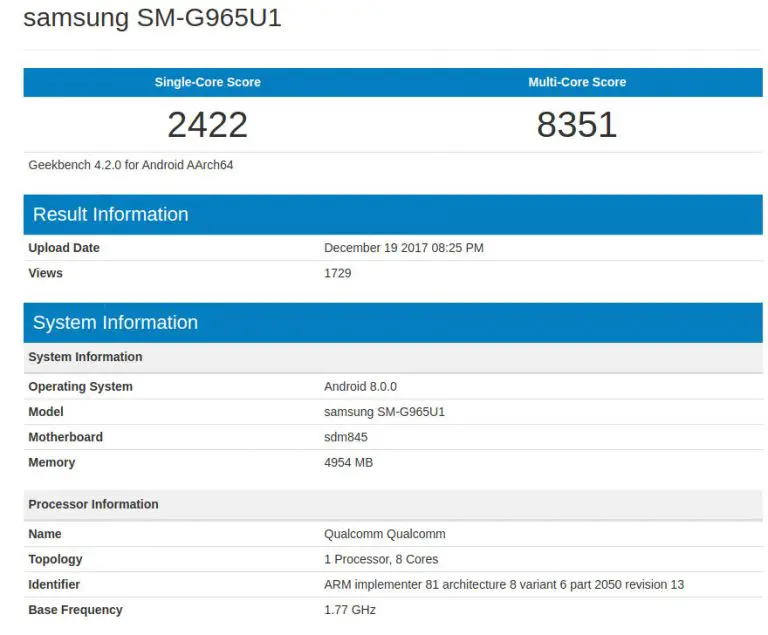 Samsung Galaxy S9  Geekbench listing reveals specs  dual camera confirmed in case renders - 51