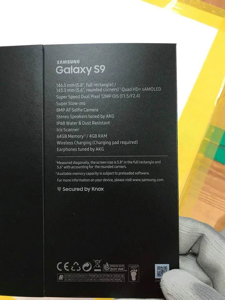 Samsung Galaxy S9 retail box leaked  full specifications revealed - 94