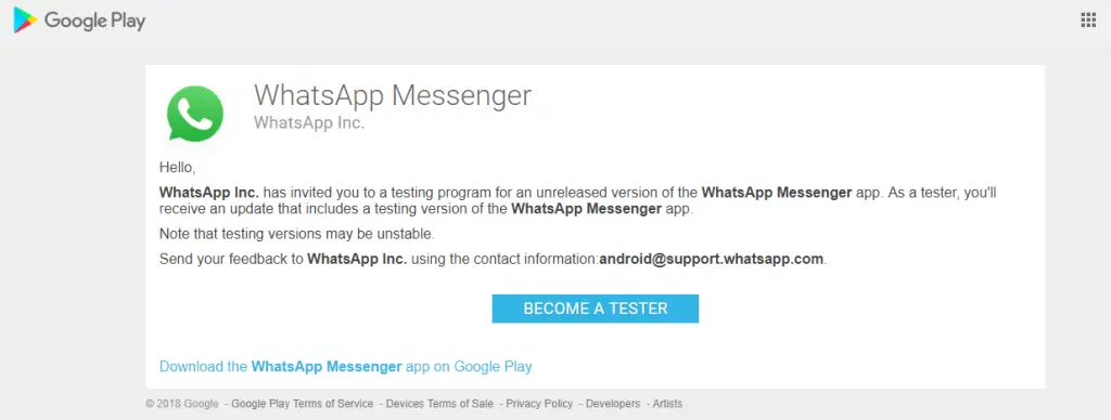 Как стать бета тестером whatsapp