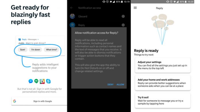 Google reply