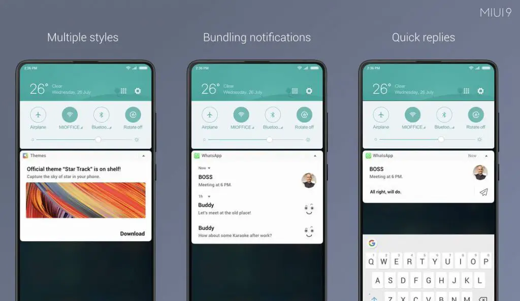 MIUI 9.5 Notification