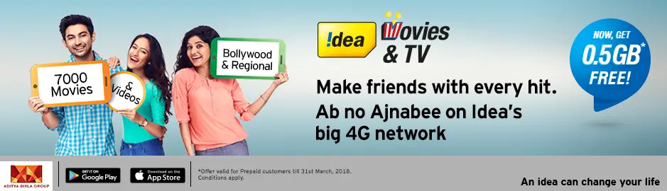 To compete with Airtel and Jio  Idea introduces Idea Movies and TV - 70